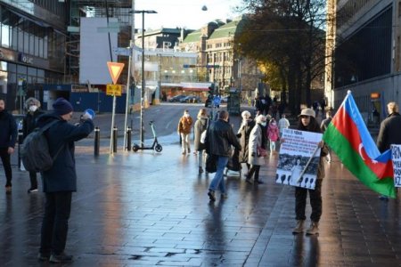 Helsinkidə etiraz aksiyası keçirilib - FOTO