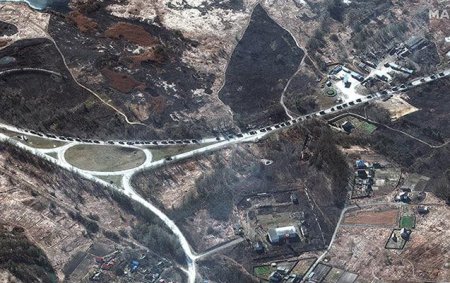 Kiyevə Rusiyanın 64 km uzunluğunda hərbi kalonu yaxınlaşır - Foto