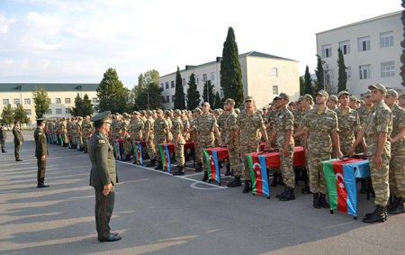 Gənc əsgərlərin andiçmə mərasimləri keçirildi - Fotolar