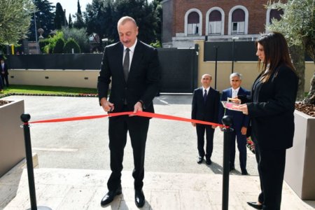 Prezident Romada Azərbaycan səfirliyinin yeni binasının açılışında iştirak edib - YENİLƏNİB + FOTO