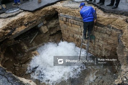 Yasamalda su borusu partlayıb, ətrafı su basıb: FHN hərəkətə keçdi - YENİLƏNİB + CANLI YAYIM