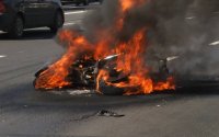 Xırdalanda yanğınla nəticələnən yol qəzası baş verib